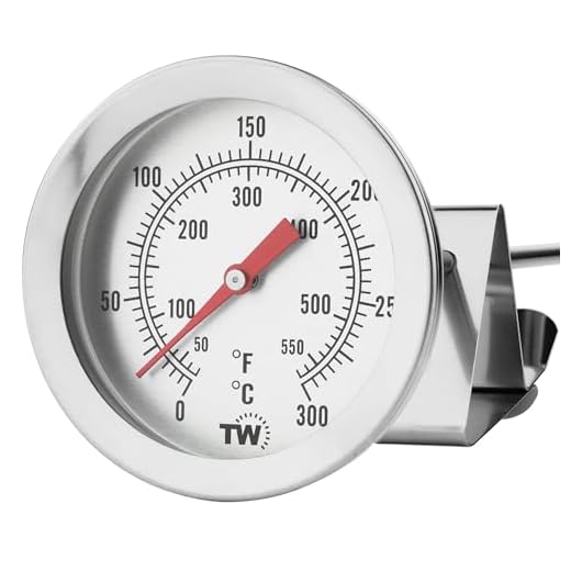 Suikerthermometer voor het maken van jam en snoep, fudge met 145 mm sonde, ideale snoepthermometer met clip voor het smelten van suiker en het maken van jam