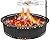 Fire Pit Ring with Grill 36" Fire Ring for Outside Fire Pit,Large DIY Fire Rings for Outside Wood Burning Smokeless Firepit Insert Liner Above/In-Ground Camping Firepit Ring for Outdoor Picnic BBQ