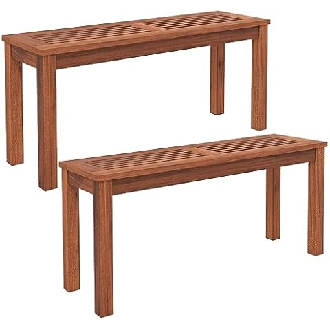 Tangkula 2-Person Patio Wood Bench Cover