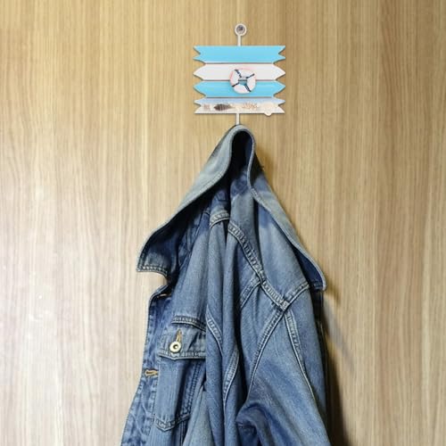 Perchero de pared de madera mdf Toddmomy para colgar ropa sin espacio 7