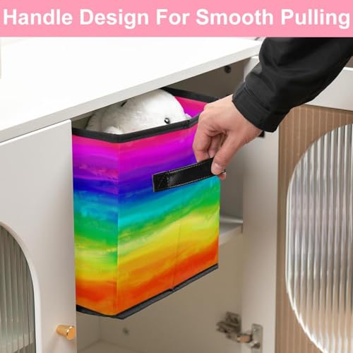 Boîte de rangement pliable tissu cube pour placard et maison - 7