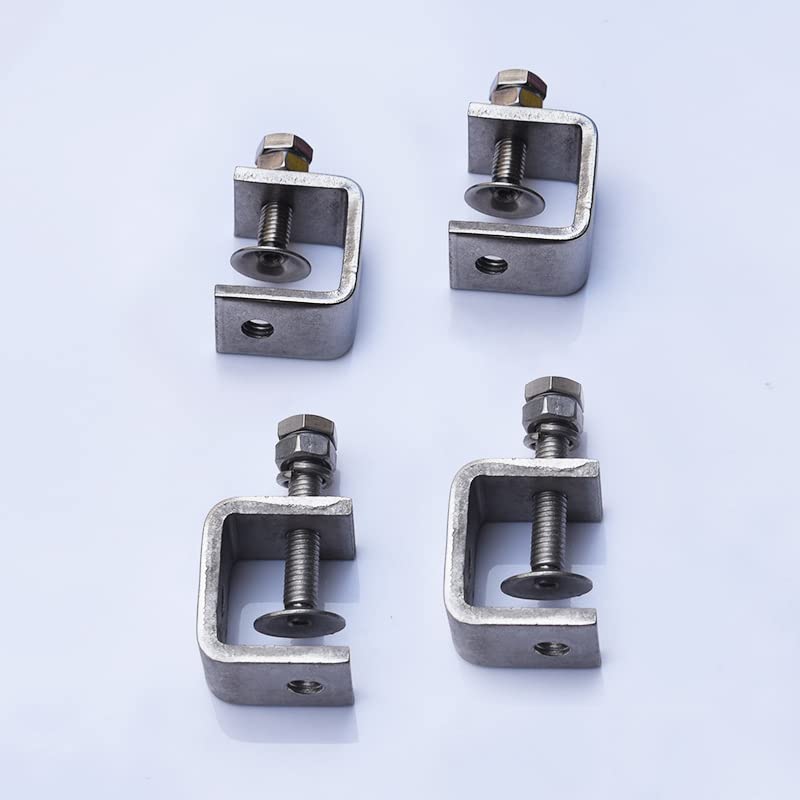 Lot De 2 Colliers De Serrage En C En Acier Inoxydable 304 – Outil De Travail Du Bois Robuste Pour L'amélioration De La Maison Et La Réparation Automobile Avec De Larges Ouvertures