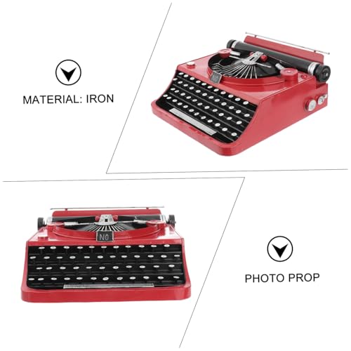 Machine à écrire vintage fer rouge présent original déco rétro - 8