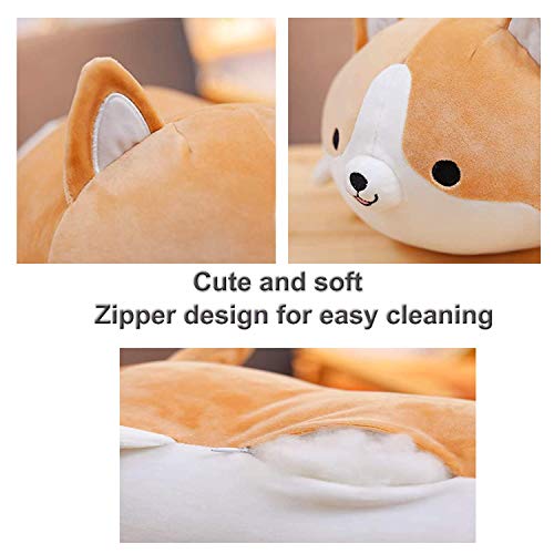 Ditucu Shiba Inu Stuffed Animal Toy Cute Anime Corgi Akita Dog Plush Pillow Kawaii Plushie Best Gifts For Kids Brown Round Eye 13.7 Inch #TOP3