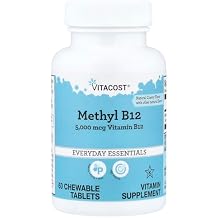 Vitacost Methyl B-12, Natural Cherry, 5,000 mcg, 60 Chewable Tablets