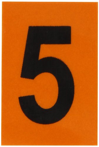 Chiffres et lettres réfléchissants autocollants Brady 5910-5 Bradylite pour panneau extérieur