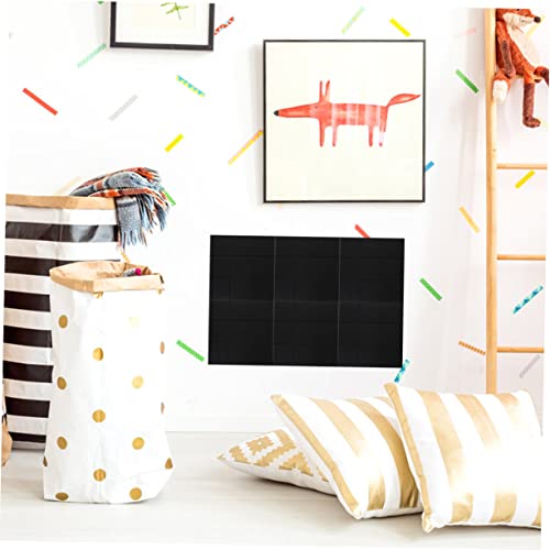 Paneles acústicos de pared negros de poliéster, juego de 6 piezas para decoración del hogar miniatura 3