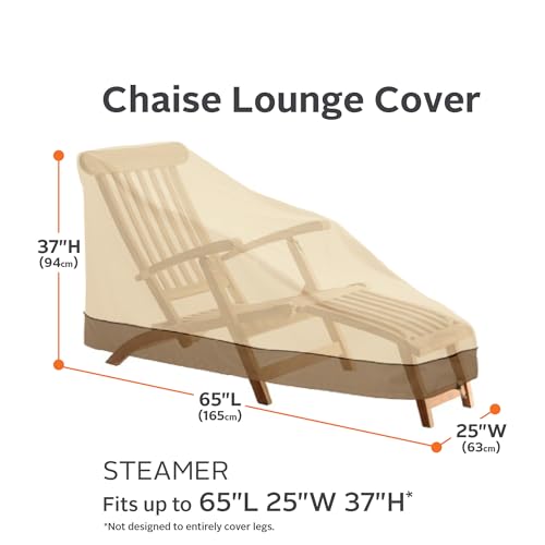 Classic Accessories Veranda Water-Resistant 65 Inch Steamer Patio Chaise/Deck Chair Cover, Chaise Lounge Covers Outdoor by Classic Accessories - Image 3