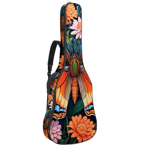 Sac pour guitare acoustique imperméable 42.9x16.9x4.7 in avec grandes poches accessoires