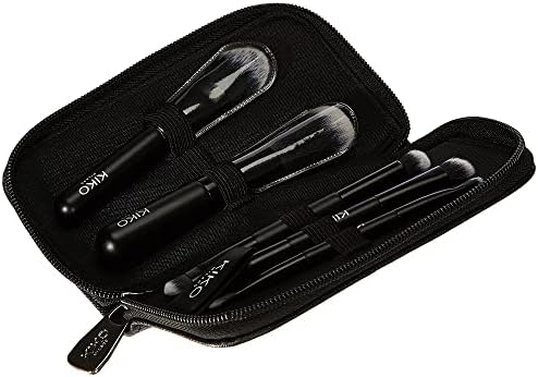 KIKO Milano Travel Brush Set | Kosmetyczka podróżna z 5 profesjonalnymi pędzlami