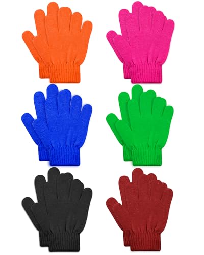 Image of ONESING 6 Pair Baby Gloves Toddler Gloves Toddler Winter Gloves Kids Gloves Winter Stretchy Knit Gloves for Kids Boys Girls