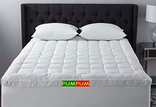 PumPum 600 GSM Hollow Fibre Mattress Padding/Topper for 5 Star Hotel Feel- White (78 X 60)-picture-12