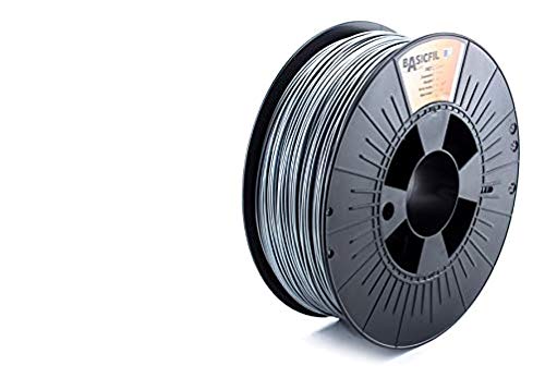 BASICFIL PET 1.75mm, 1 kg filamento de impresión 3D, Plata