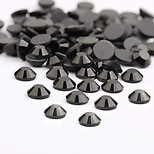 Image of beadsland Crystal Hotfix Rhinestone,Machine Cut Stone 1440pcs /pkg (Black,SS16 /4mm)