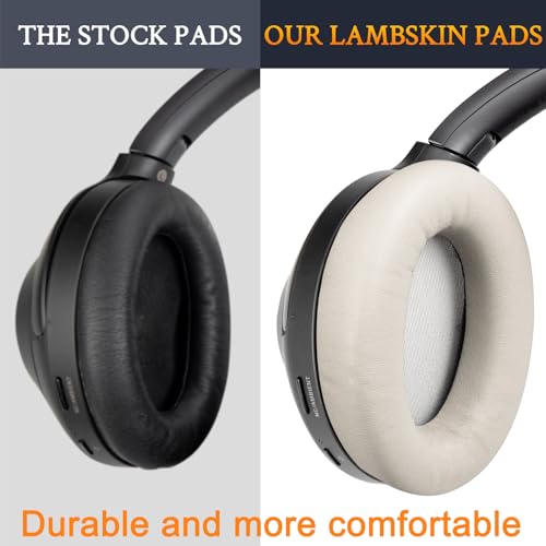 SOULWIT Lambskin Professional Earpads Cushions Replacement for Sony WH-1000XM3 (WH1000XM3) Over-Ear Headphones, Ear Pads with High-Density Noise Isolation Foam, Added Thickness - Brilliant Gold by SOULWIT - Image 3