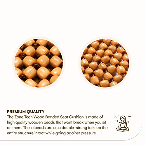 Purava Beaded Car Seat Cover - 43X17-Inch Automotive Seat Covers - Universal Fit Driver Seat Cover - Car Massaging Wood Beaded Seat Cushion - Wood Bead Seat Cover For Car, Truck Or Office Chair #TOP2