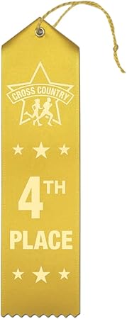 Amazon.com: RibbonsNow Cross Country 4th Place Ribbons – 25 Yellow ...
