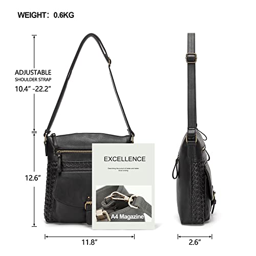 KouLi Buir Crossbody Purses for Women - PU Leather Shoulder Handbags Sling Bag Crossboby Bags Medium Multi Pockets4