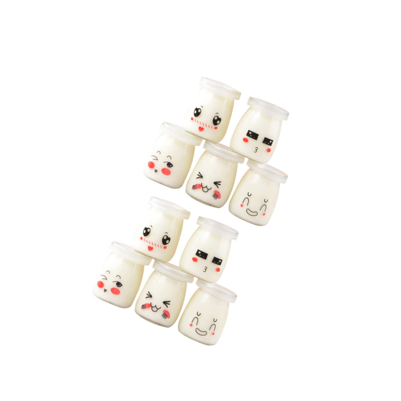 Cabilock 10 Piezas Frascos De Mermelada Tarro Sellado Tarros De Gelatina Tarros De Conservas Mini Tazas De Mousse Pequeña Botella De Leche Pequeño Alimento Tarro De Comida
