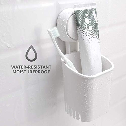 LEVERLOC Toothbrush Holder Wall Mounted 2 Pack, MAX Hold 3 KG, Shower Razor Organizer - Image 3