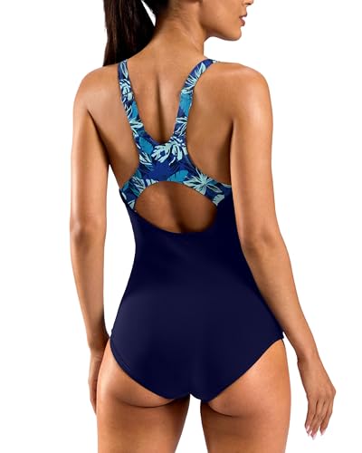 Image of G Gradual Women's Athletic One Piece Swimsuit with Adjustable Straps Competitive Racerback Modest Bathing Suit for Women