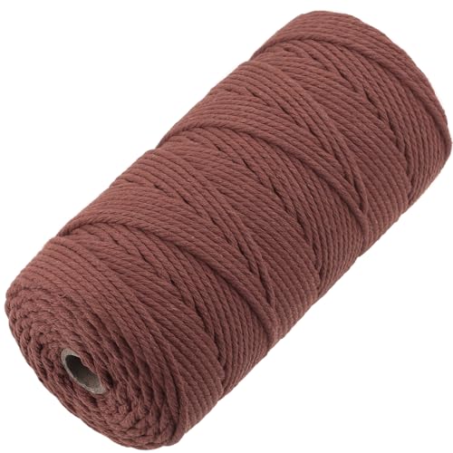 GOHOF Macrame Cord 3mm x 150m Premium Cotton Macrame Rope, 4 Strand Twisted Soft Cotton Cord