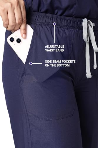 Image of Knya Ecoflex Lite Scrub Suit for Women | 2 Way Stretch Fabric | Lightweight & Fade proof | V Neck Top & Bottom Set | 5 Pocket | Hospital Clinic & OT Wear | Scrubs for Female Doctors Nurses & Dentists