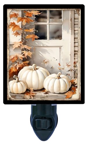Lámpara de Mesa de Noche con Diseño de Calabazas Otoñales miniatura 1