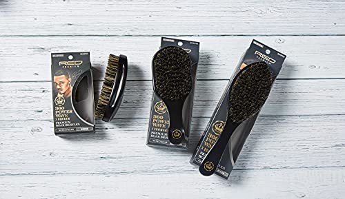 Red By Kiss 360 Power Wave X Bow Wow Curved Wave Boar Brush 100% Natural Medium Bristles #TOP5