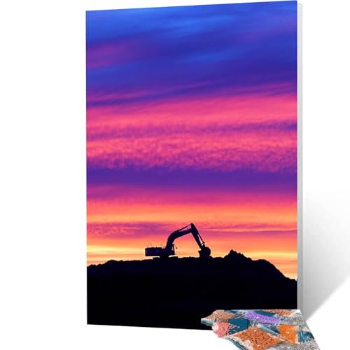 Pintura Diamante Excavador Diamond Painting Adultos, 5D Diamond Painting Mecánico, Cristal Artes Bordado Punto Cruz Dibujos con Diamantes 70x95 cm Kit Manualidades Adultos para Regalo Mujer model-4177