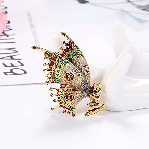 Hetica Butterfly Angels Pins Women Animal Pin Safety Brooch Butterfly Pins, Enamel Pins For Clothing Backpack Hat Decoration, Mother's Day Valentine's Day Anniversary Birthday Gifts For Women #TOP2