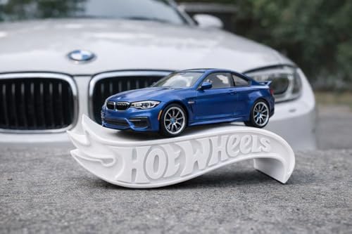 Image of 1:64 Diecast Car Display Shelves | Table Stand Toy Car Stand for Kids & Collectors | Black Steel Mini Car Rack for Home & Office Decor | (Pack of 5) (No Car Included) (White)