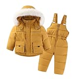 ensemble ski garçon 6 ans Combinaison de Ski Fille Chaude Vêtements de Ski Garçon Coupe-vent Combinaisons de Neige Bébé avec Capuche Combinaison de Ski Enfant Fille Ensemble 2pcs Veste + Pantalons Costume de Neige Garçon Coupe-Vent Imperméable Combinaison de neige chaude en duvet pour enfant - Veste de ski d'hiver imperméable - Softshell - Épais - Pour filles et enfants - Doudoune pour fille Combinaison de Neige Enfant Fille Barboteuses à Capuche Combinaison de Ski Hiver Tenues pour 4-8 Ans