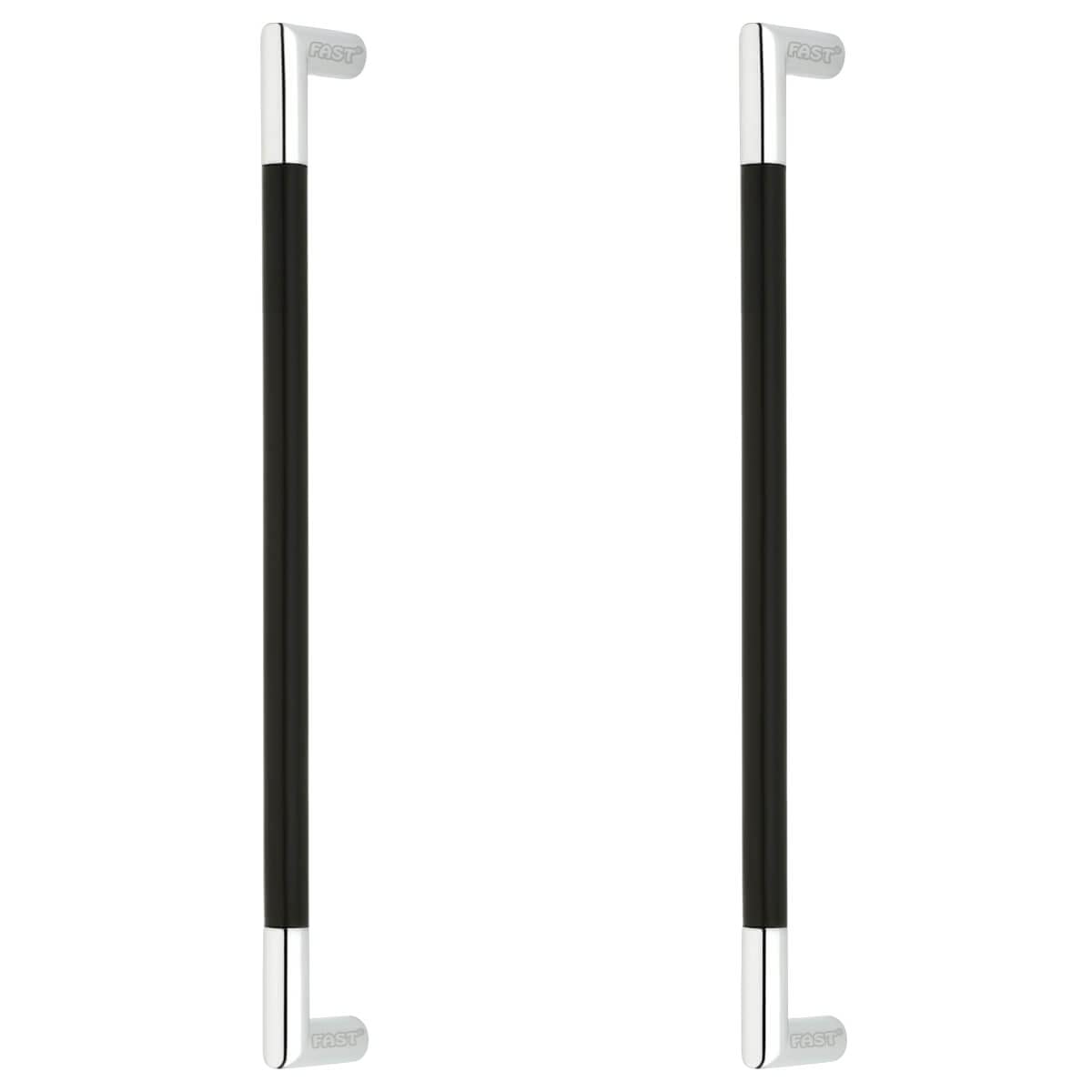 FAST CP03B Chrome Plated Black Modular Kitchen Drawer and Wardrobe Door Cabinet Handles for Pull Door & Drawers (160 MM 2PCS)-image-0