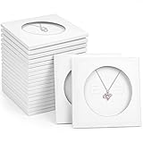 Caja para collar y pulsera, paquete de 20 paquetes de joyería, caja de embalaje para pulseras, collares, aretes, tarjetas de presentación (redonda)