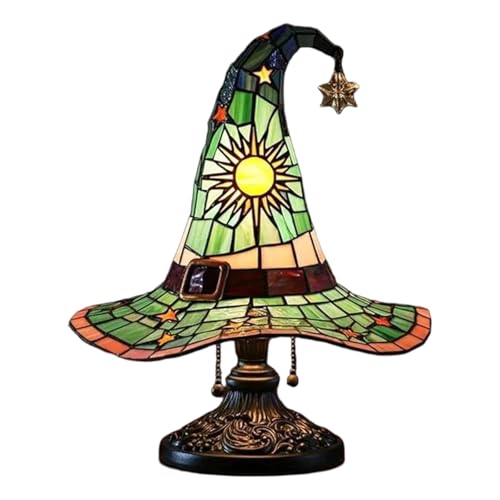 Lampe chapeau de sorcière en résine pour apaiser la peur du noir