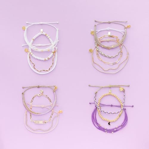 Pura Vida Bracelet Soft Heart Bracelet Stack, 3 Stackable Bracelets for Women4