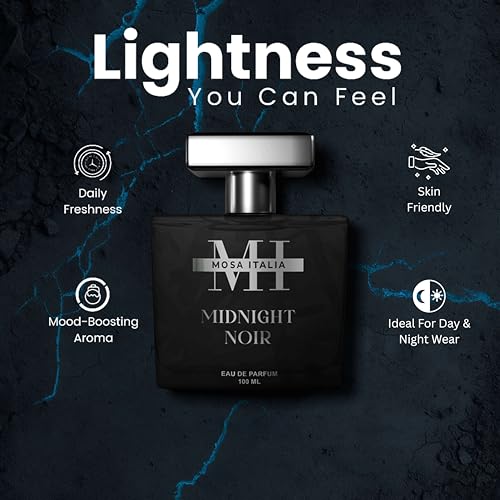 Image of Midnight Noir Perfume for Men & Women 100ml | Long Lasting Eau De Parfum | Luxury Fragrance with Pear, Lavender, Cinnamon & Vanilla