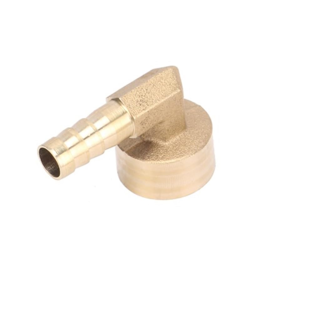 Pipe Connector Pagoda Elbow Right Angle Tube Connector Brass Hose Pipe Fitting, Barb Tail 1/2'' Thread Water Fittings(12mm)