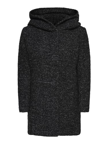 Only Onlsedona Boucle Wool Coat Otw Noos Abrigo, Negro (Black Detail:Melange), S Mujer