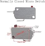 (Pack of 4) Microwave Oven Door Switch & 20 Amp 250V Fuse Slow-Blow Time Delay Ceramic Fuses 6x30mm Compatible and Universal Replacement for Microwaves