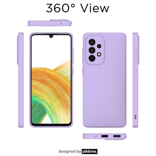 Image of Outlouders Back Cover for Samsung Galaxy A33 5G | Camera Protection | Durable Soft Matte Silicone Bumper Case (Purple)