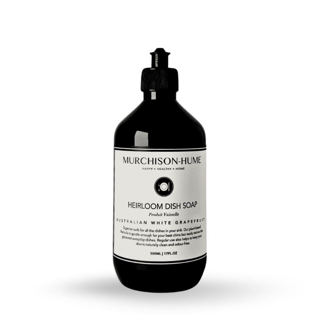 Murchison-Hume Heirloom Dish Soap, Made in Australia, Plant-Based, Non-Toxic, Biodegradable (Deco Label) 17 Fl Oz, Australian White Grapefruit (PET)
