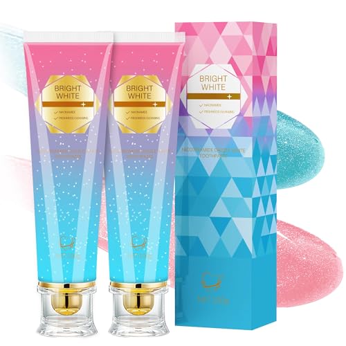 Niacinamide Whitening Toothpaste, Whitens Teeth, Protects Tooth Enamel, Freshens Breath，Nicotinamide Radiant Whitening Toothpaste for Gum Health, Fluoride-Free, Minty Fresh Flavor (2)