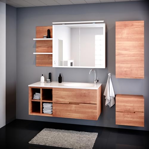 Lampe de miroir LED 100cm chrome IP44 pour salle de bain moderne - 3