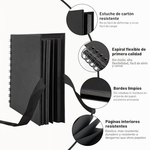 Miniatura 3 de Album De Fotos Scrapbook Espiral 80 Páginas Para Pegar Y Escribir - 215 150mm Diy Scrapbooking Album Para Bebé Y Regalo De Cumpleaños