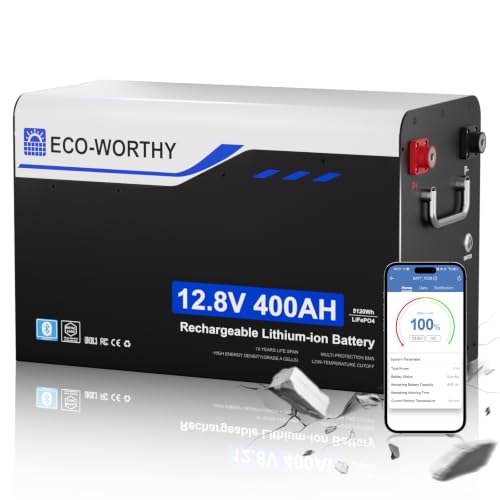 ECO-WORTHY 12V 400AH Metal Case LiFePO4 Lithium Ba