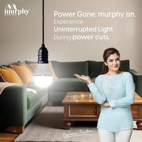 Image of Murphy 9W Inverter Bulb with 3M Battery Operated String Light Combo Pack for Home, Cool Daylight, Base B22, with 1.5 Year Warranty, Pack of 3