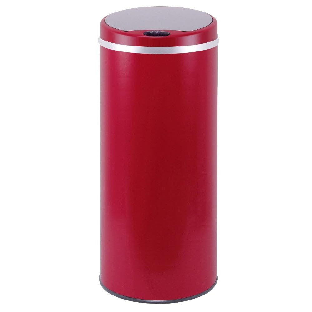 Kitchen Move Cubo de Basura Soho para la Cocina, Acero Inoxidable, 42L Rojo