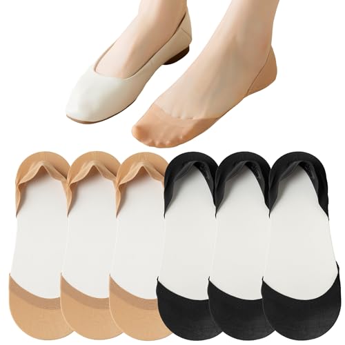 Image of No Show Socks for Flats Heels Pumps Lofers Low Cut Non-Slip Invisible Liner Socks for Women by Flammi